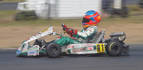 Christian Sørensen kører stærkt i KF3-klassen.